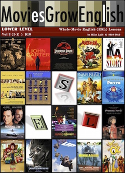 Lower-Level Whole-Movie ESL lessons cover for Movies Grow English